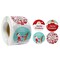 Wrapables Christmas Stickers Label Roll Holiday Stickers 500 Pc Red & White